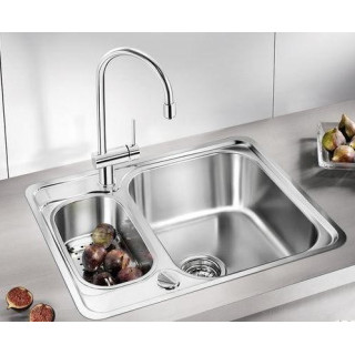 Zlewozmywak stalowy Blanco LANTOS 5 S-IF  z korkiem automatycznym i  odsączarką - sanitbuy.pl