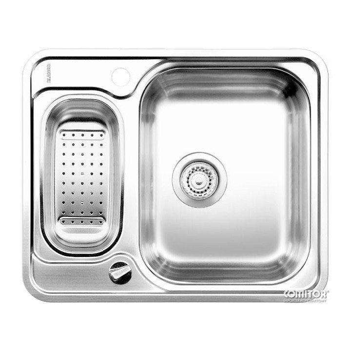 Zlewozmywak stalowy Blanco LANTOS 5 S-IF  z korkiem automatycznym i  odsączarką - sanitbuy.pl