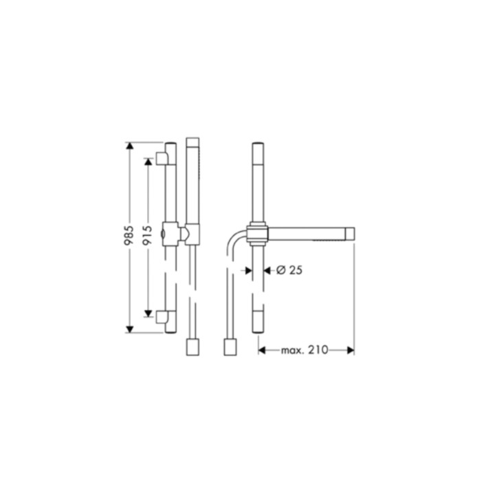 Zestaw natryskowy Axor z drążkiem 0,90 m- sanitbuy.pl