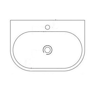 Umywalka Marmorin Pia 600  przyścianna 62x36 cm- sanitbuy.pl