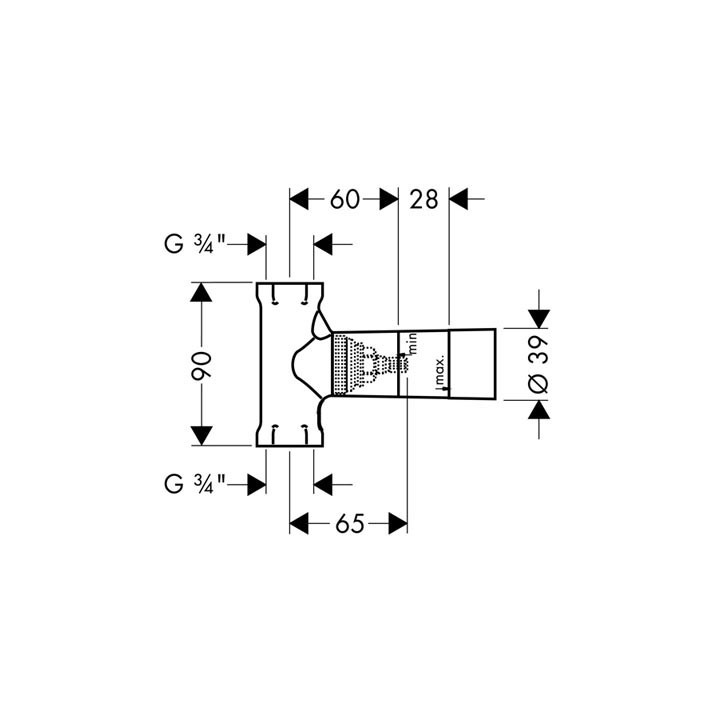 Zawór odcinający Hansgrohe grzybkowy podtynkowy, DN 20- sanitbuy.pl