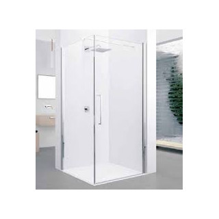 Drzwi  jednoskrzydłowe  i boczna scianka stała Novellini Young 2.0 G+F 80 x80 cm- sanitbuy.pl