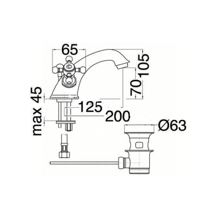 Bateria umywalkowa  Eurorama Anais, chrom- sanitbuy.pl