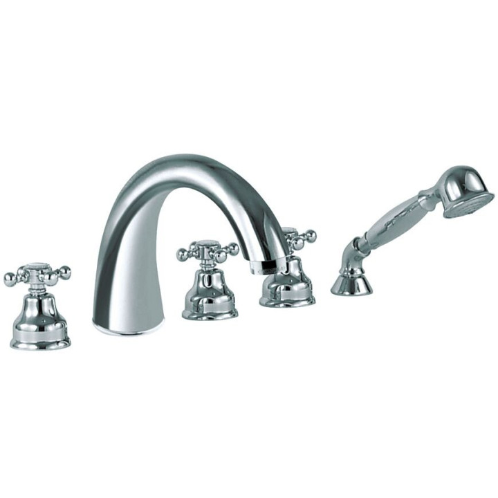 Bateria wannowa 4- otworowa Eurorama Anais, chrom- sanitbuy.pl