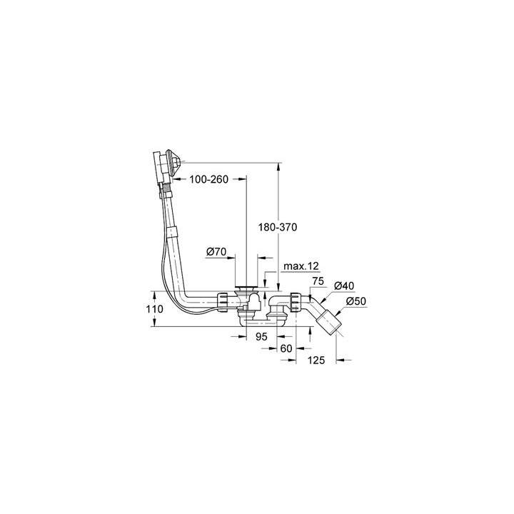Zestaw odpływowy i przelewowy Grohe Talento do wanien zwykłych- sanitbuy.pl