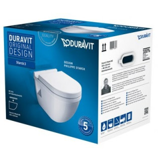 Miska Duravit Starck 3 wisząca+deska wolnoopadająca, 36x54 cm biała- sanitbuy.pl