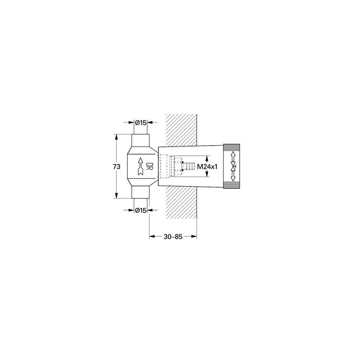 Element wewnętrzny zaworu podtynkowego Grohe 1/2"- sanitbuy.pl