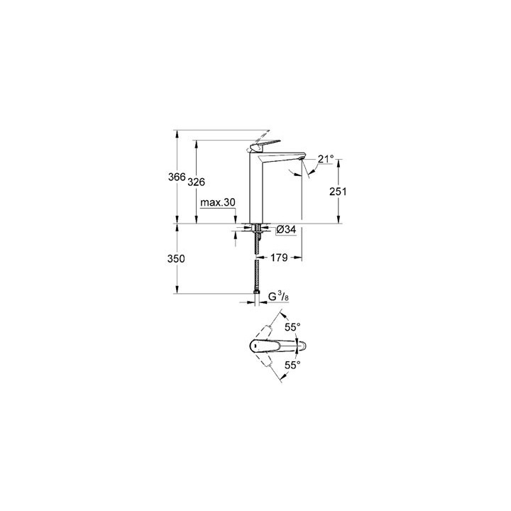 Bateria Grohe Eurodisc Cosmopolitan umywalkowa- sanitbuy.pl