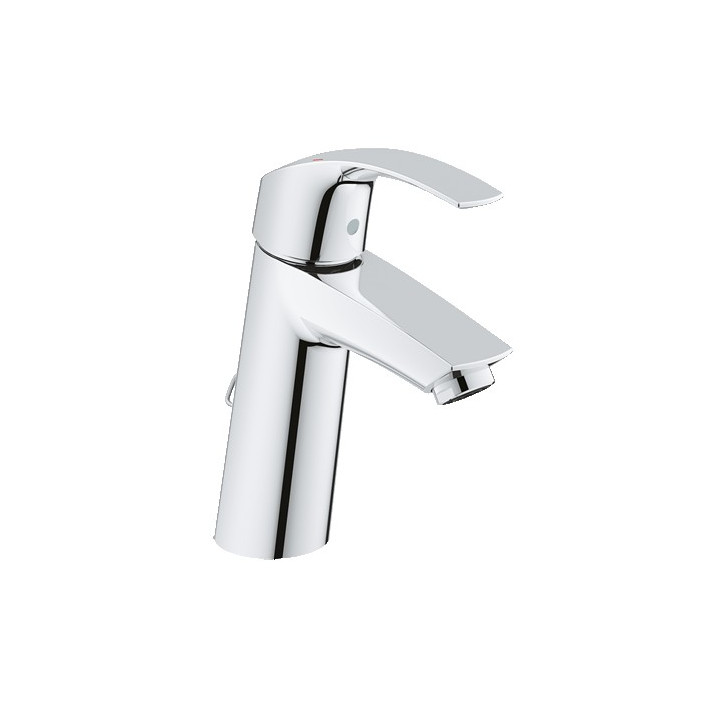 Bateria umywalkowa Grohe Eurosmart stojąca, wys. 184 mm, chrom, jednootworowa, z opuszczanym łańcuszkiem- sanitbuy.pl