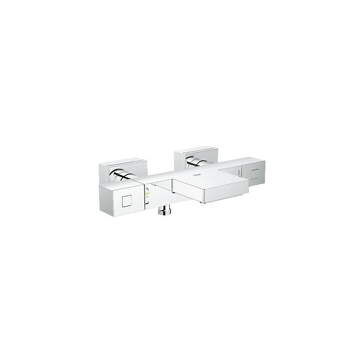 Bateria wannowa Grohe Grohtherm Cube, ścienna, szer. 304 mm, chrom, z półką - sanitbuy.pl