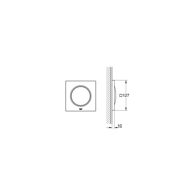Zestaw świetlny GROHE Rainshower F-Series ścienny, bok 127 mm, chrom- sanitbuy.pl
