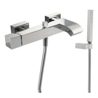 Bateria Tres Cuadro-Tres wannowa ścienna ze słuchawką- sanitbuy.pl