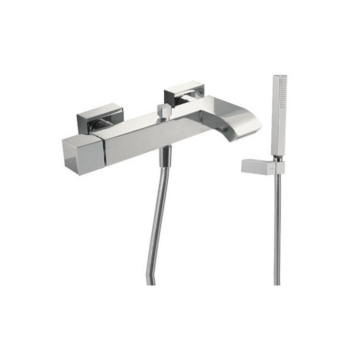 Bateria Tres Cuadro-Tres wannowa ścienna ze słuchawką- sanitbuy.pl