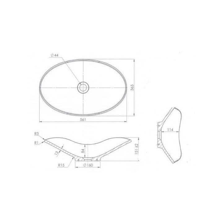 Umywalka Marmite Inga 600, 60x45 cm- sanitbuy.pl