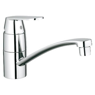 Bateria kuchenna GROHE Eurosmart Cosmopolitan stojąca, wys. 203 mm, chrom, jednouchwytowa, ogranicznik przepływu- sanitbuy.pl