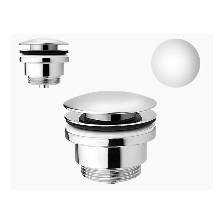 Korek klik-klak Omnires do syfonu umywalkowego, wzór cylindryczny - chrom- sanitbuy.pl