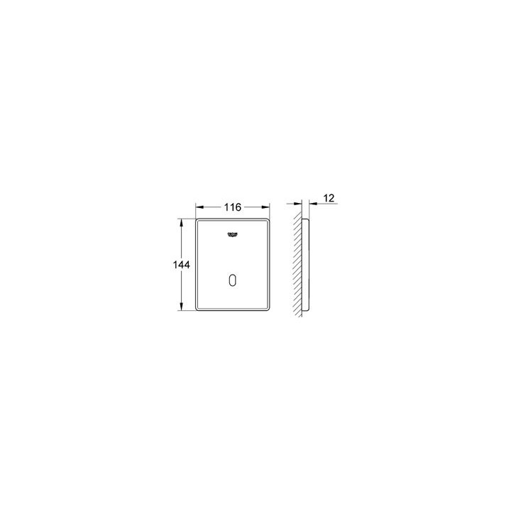 Czujnik na podczerwień do pisuaru GROHE Tectron Skate, stal szlachetna, transformator- sanitbuy.pl