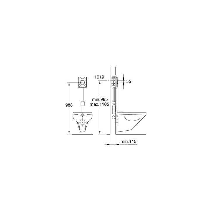 Przycisk uruchamiający GROHE Skate chrom, ABS- sanitbuy.pl