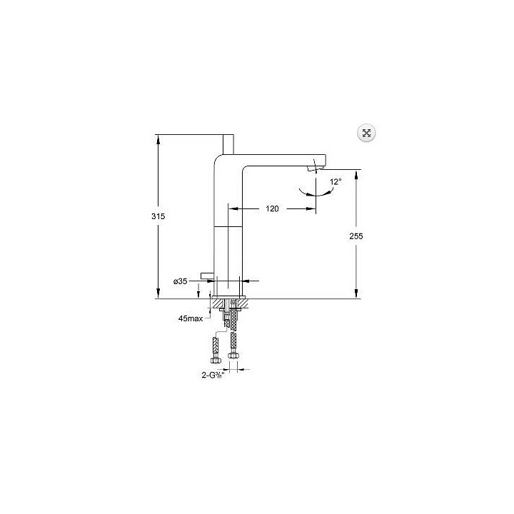 Bateria umywalkowa Steinberg Seria 120 - wysokość 31,5 cm- sanitbuy.pl