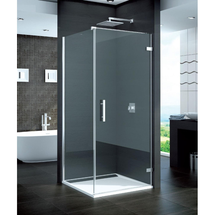 Drzwi SanSwiss PUR PUR1 do wnęki skrzydłowe do 200 cm, prawe, chrom, szkło przeźroczyste- sanitbuy.pl