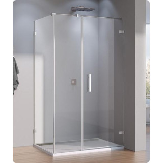 Drzwi jednoczęściowe ze ścianką SanSwiss PUR PU31 lewe, chrom, szer. do 1600 mm, wys. do 2300 mm (MAX), przezroczyste- sanitbuy.