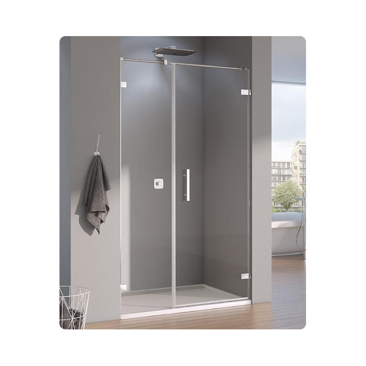 Drzwi jednoczęściowe ze ścianką SanSwiss PUR PU31 lewe, chrom, szer. do 2000 mm, wys. do 2300 mm (MAX), przezroczyste- sanitbuy.