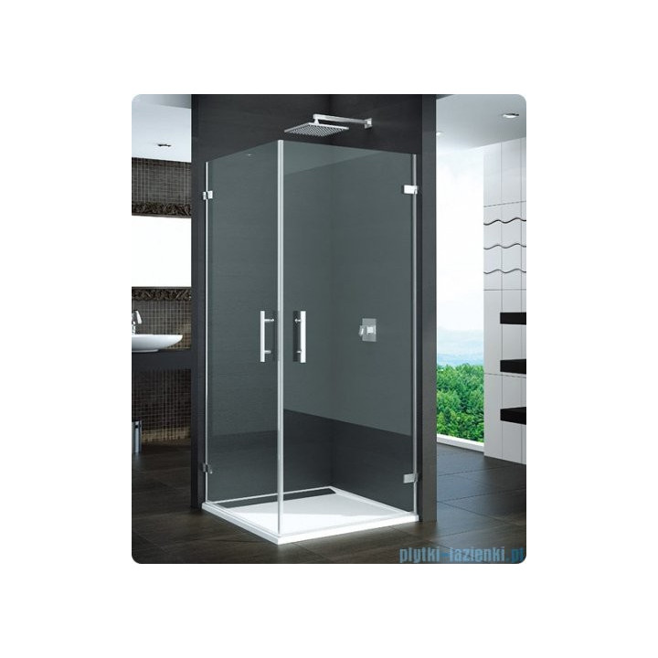 Kabina z wejściem narożnym  SanSwiss PUE1 szerokość 400-1000 mm,  chrom, szkło przeźroczyste (montaż bezprofilowy)- sanitbuy.pl