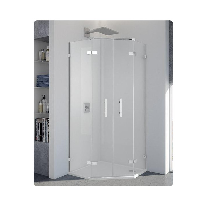 Ścianka kabiny pięciokątnej SanSwiss PUR PUT52P 300 - 1000 mm, wys. do 2000 mm, przezroczysta, montaż z profilem- sanitbuy.pl