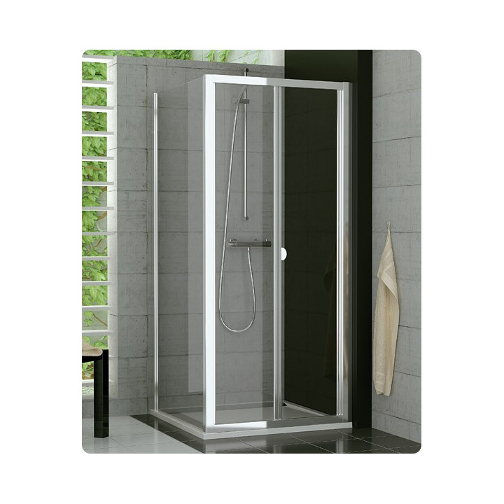 Drzwi dwuczęściowe SanSwiss TOP-LINE TED szer. 901 - 1200 mm, wys. do 1900 mm, srebrny mat, przezroczyste- sanitbuy.pl