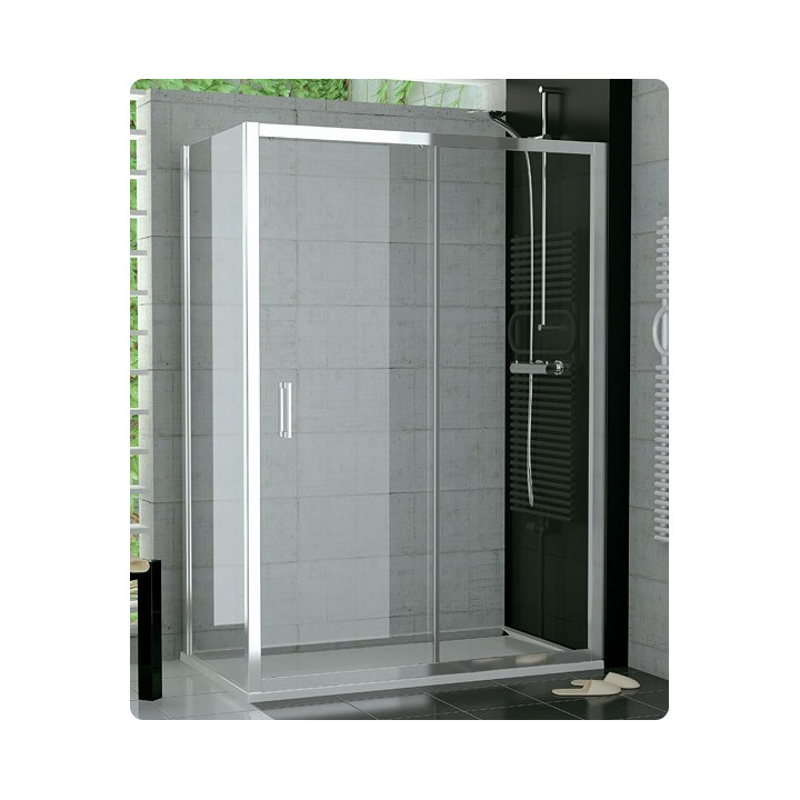 Drzwi przesuwane 3-częściowe SanSwiss TOP-LINE TOPS3 szer. 700 - 1200 mm, wys. do 1900 mm, srebrny mat, przezroczyste- sanitbuy.