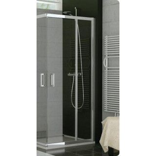 Kabina, drzwi ze ścianką SanSwiss TOP-LINE TOPS4 lewe, szer. 1200 - 1800 mm, wys. do 1900 mm, srebrny mat, przezroczyste- sanitb