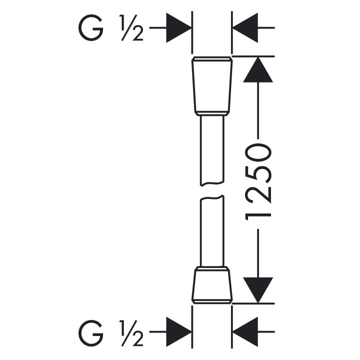 Wąż prysznicowy Hansgrohe Isiflex z imitacją powierzchni metalicznej 1,25 m - biały- sanitbuy.pl