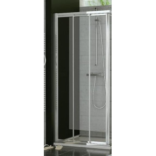 Kabina, drzwi rozsuwane SanSwiss TOP-LINE TOP lewe, szer. 600 - 900 mm, wys. do 1900 mm, srebrny mat, przezroczyste - sanitbuy.p