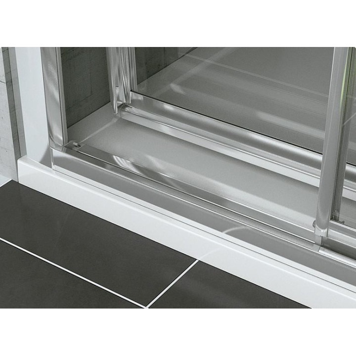 Kabina, drzwi rozsuwane SanSwiss TOP-LINE TOP lewe, szer. 600 - 900 mm, wys. do 1900 mm, srebrny mat, przezroczyste - sanitbuy.p