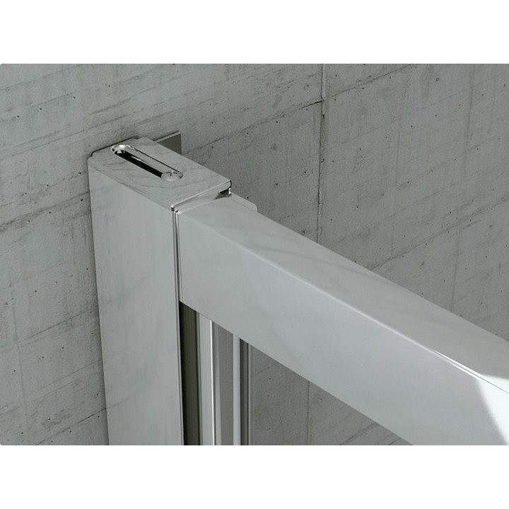 Kabina, drzwi rozsuwane 3-częściowe SanSwiss TOP-LINE TOE3 prawe, szer. 901 - 1200 mm, wys. do 1900 mm, srebrny mat, przezroczys