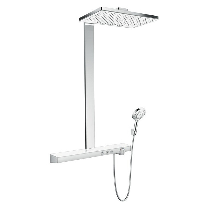 Zestaw prysznicowy Hansgrohe Rainmaker Select 460 3jet, zasięg 580 mm, biały/chrom- sanitbuy.pl