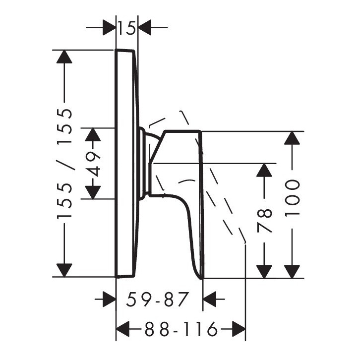 Bateria prysznicowa 1-uchwytowa Hansgrohe Talis E podtynkowa, el. zewnętrzny, chrom- sanitbuy.pl