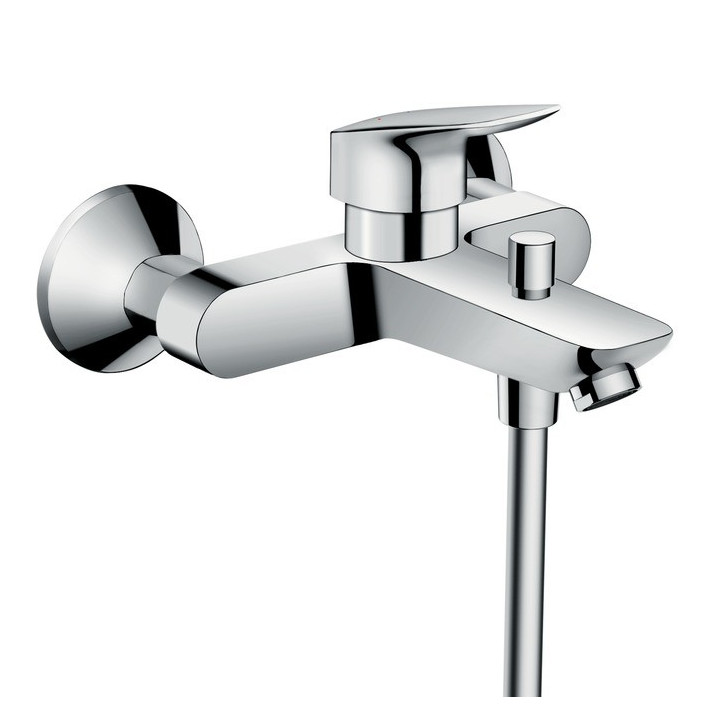 Bateria wannowa 1-uchwytowa Hansgrohe Logis dł. 166 mm, natynkowa, chrom, rozstaw 153 mm- sanitbuy.pl