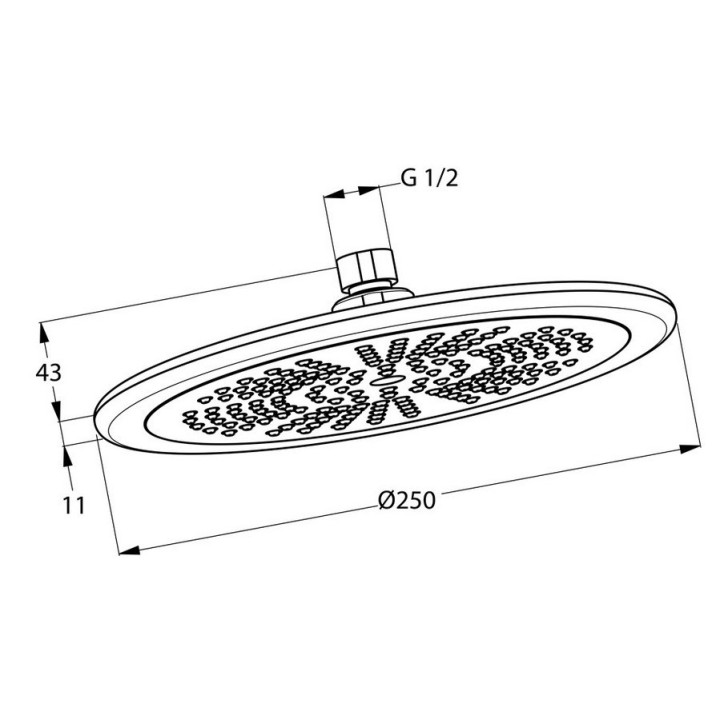 Deszczownica/ Głowica natryskowa DN 15 Kludi A -QA 245 mm- sanitbuy.pl