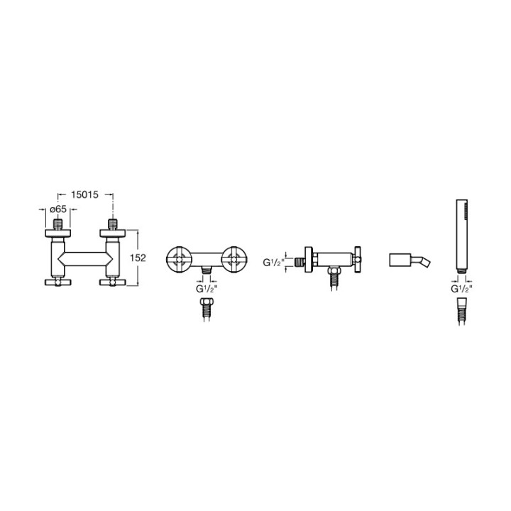 Bateria natryskowa Roca Esmai, chrom- sanitbuy.pl