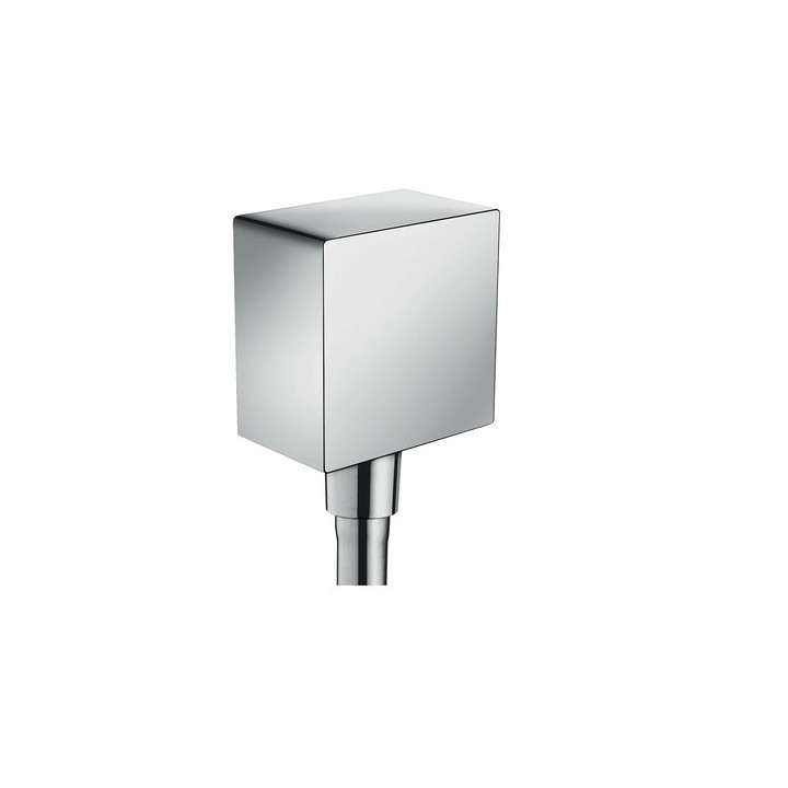 Przyłącze węża z uchwytem Hansgrohe FixFit Porter Square dł. 78 mm, chrom- sanitbuy.pl