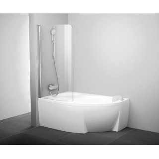 Parawan nawannowy Ravak CVSK114/150 prawy, szer. 850 mm, profil:połysk, przezroczysty- sanitbuy.pl