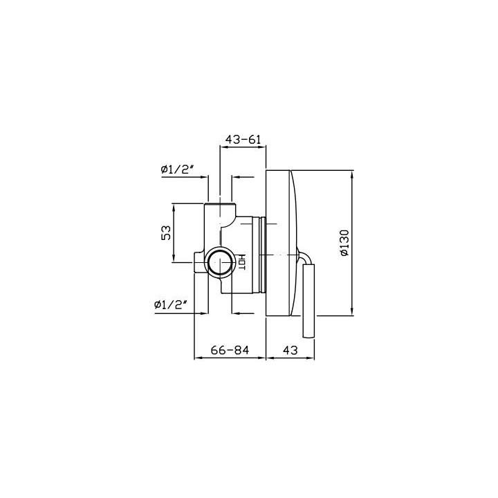 Bateria natryskowa Zucchetti Isystick podtynkowa, biała, el. zewnętrzny- sanitbuy.pl