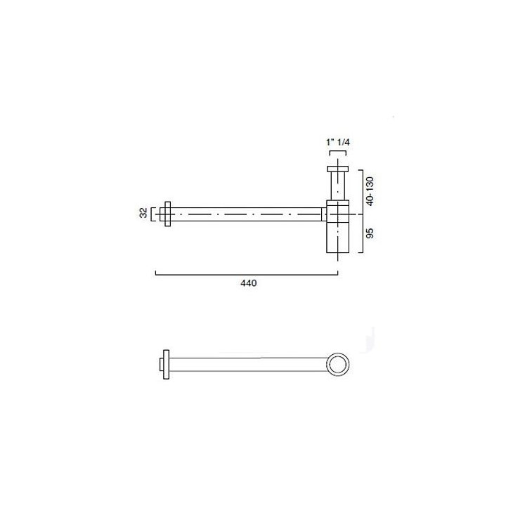 Płaski, mosiężny odpływ Catalano do umywalek z przelewem klik-klak- sanitbuy.pl