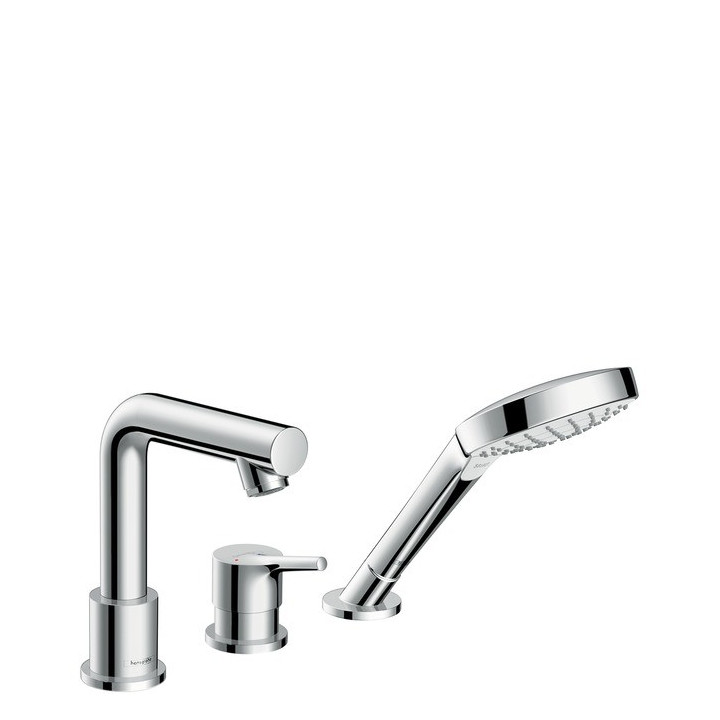 Bateria wannowa 3-otworowa Hansgrohe Talis S chrom, montażna brzegu wanny- sanitbuy.pl