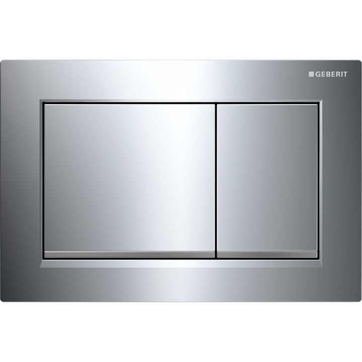 Przycisk Geberit Omega30 uruchamiający przedni/górny do spłuczek podtynkowych, chrom błyszczący-chrom matowy-chrom błyszczący- s