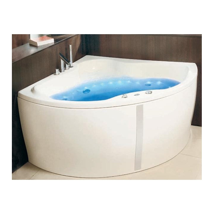 Wanna narożna Ruben Mona Lisa 136 x 136 x 42 cm, biała, system hydromasażu Rexus- sanitbuy.pl