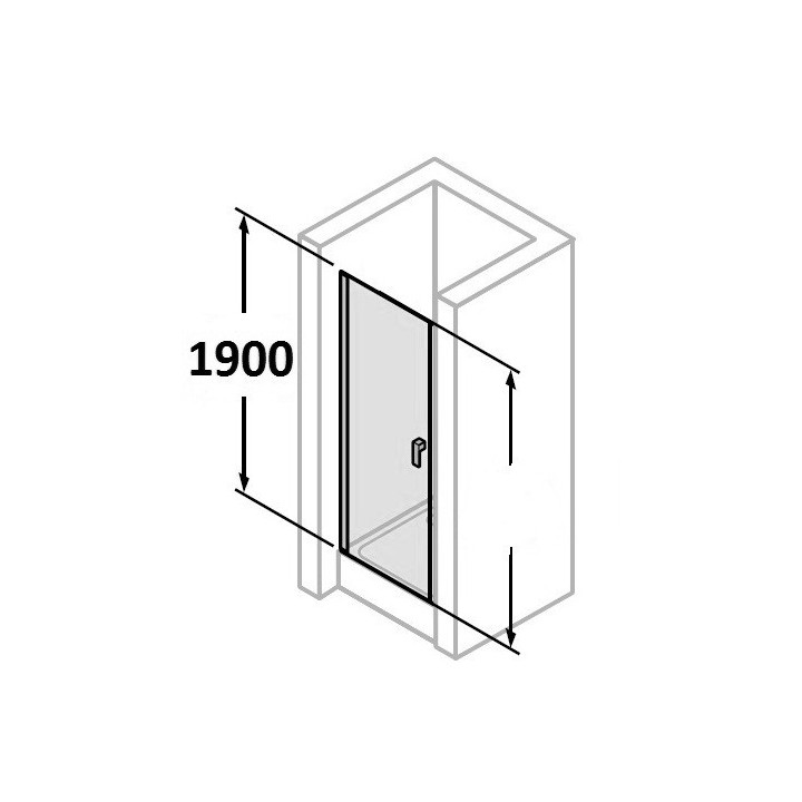 Drzwi prysznicowe Huppe Design Pure - skrzydłowe, szer. 900mm- sanitbuy.pl