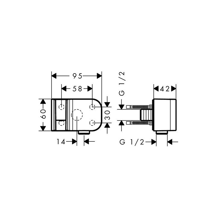 Uchwyt Axor One Osgerby Porter, z uchwytem, chrom- sanitbuy.pl