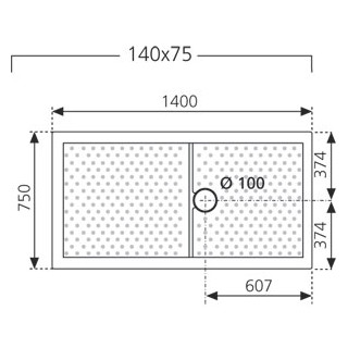 Brodzik Novellini Olympic ze zintegrowaną obudową 140x75 cm- sanitbuy.pl